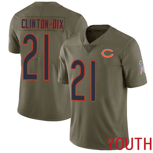 Chicago Bears Limited Olive Youth Ha Ha Clinton-Dix Jersey NFL Football #21 2017 Salute to Service